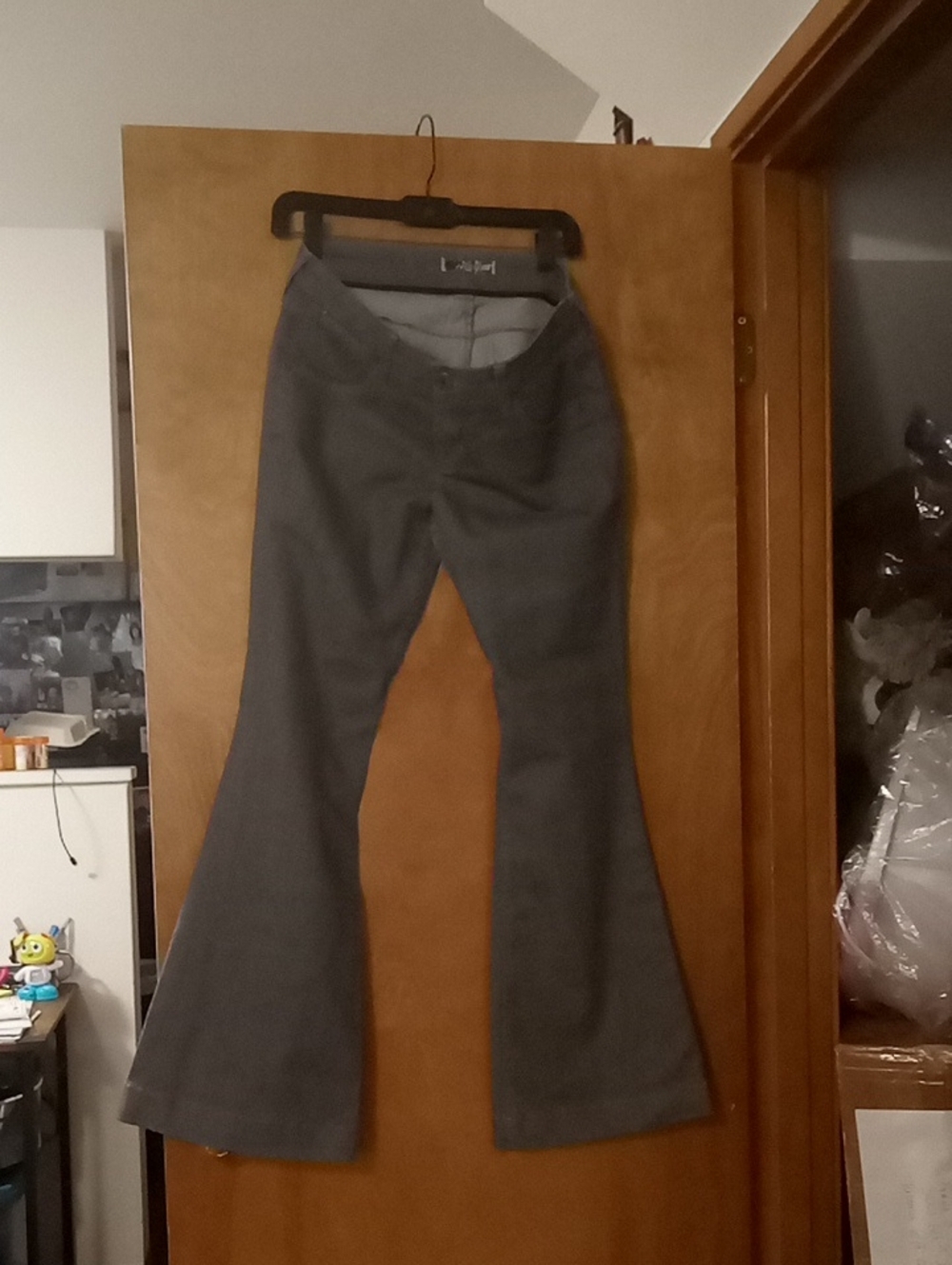 Hudson Women's Flared Jeans in Gray, Mid Rise